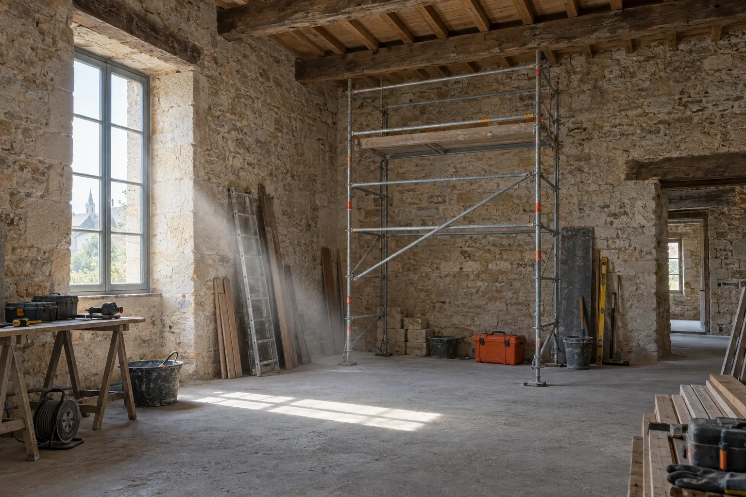 Illustration de l’activité d’une entreprise artisanale du bâtiment