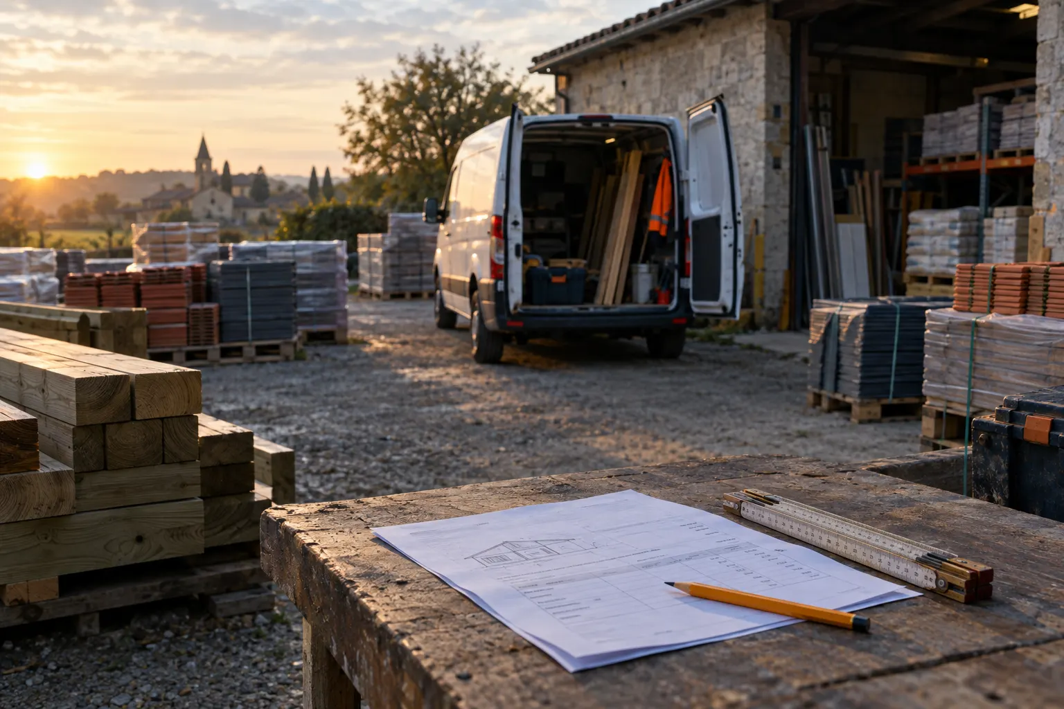 Illustration de l’activité d’une entreprise artisanale du bâtiment